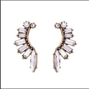 🌈3/25$ Gold Marquise Wave CZ Post Earrings